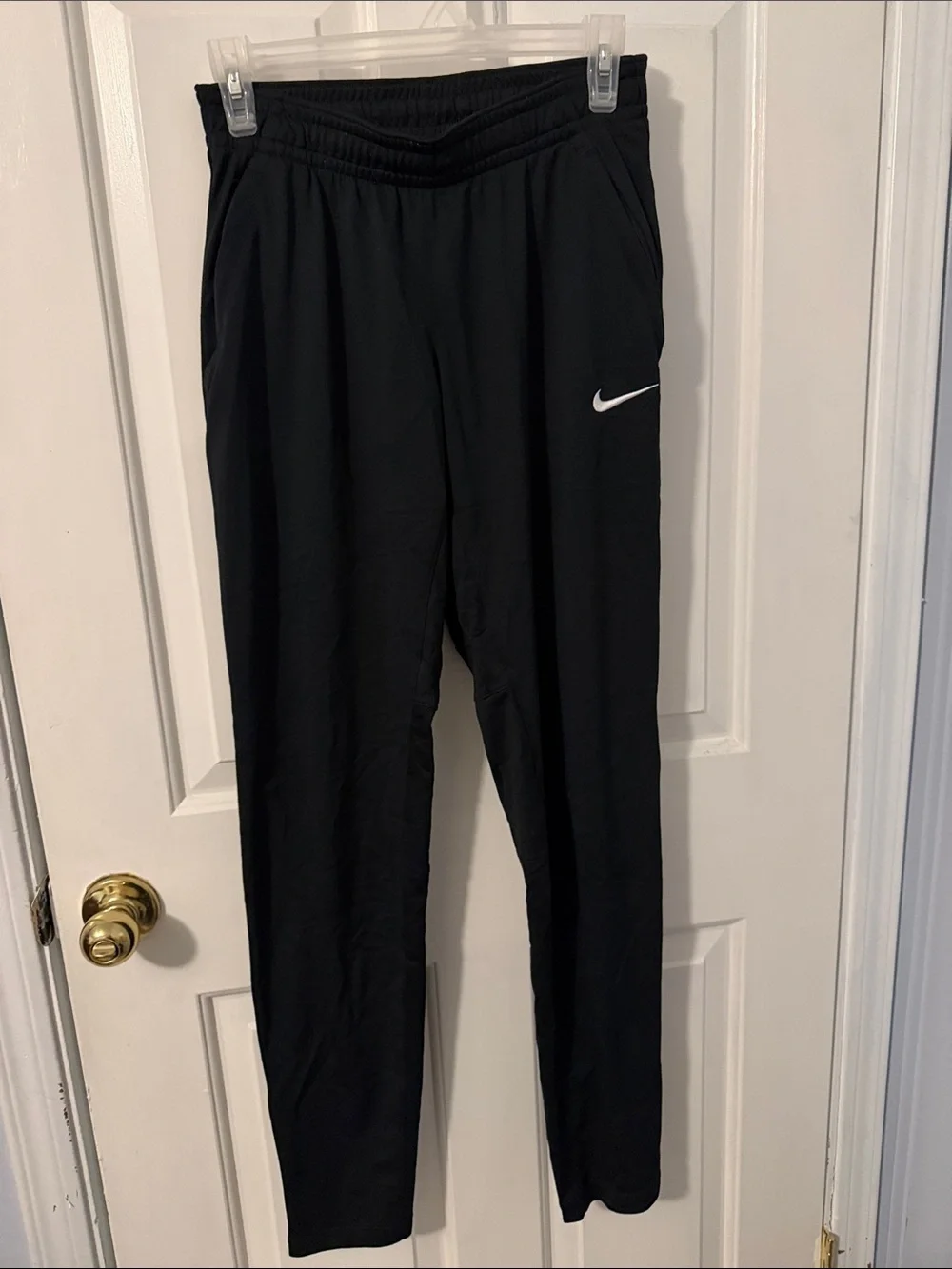 Nike Black womens Joggers with White Swoosh